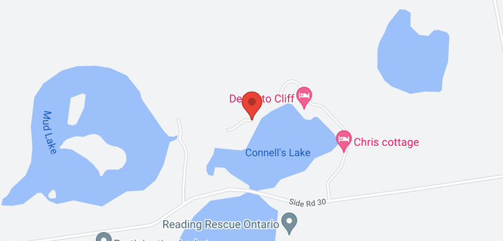 map of 418 CONNELL LAKE ROAD
